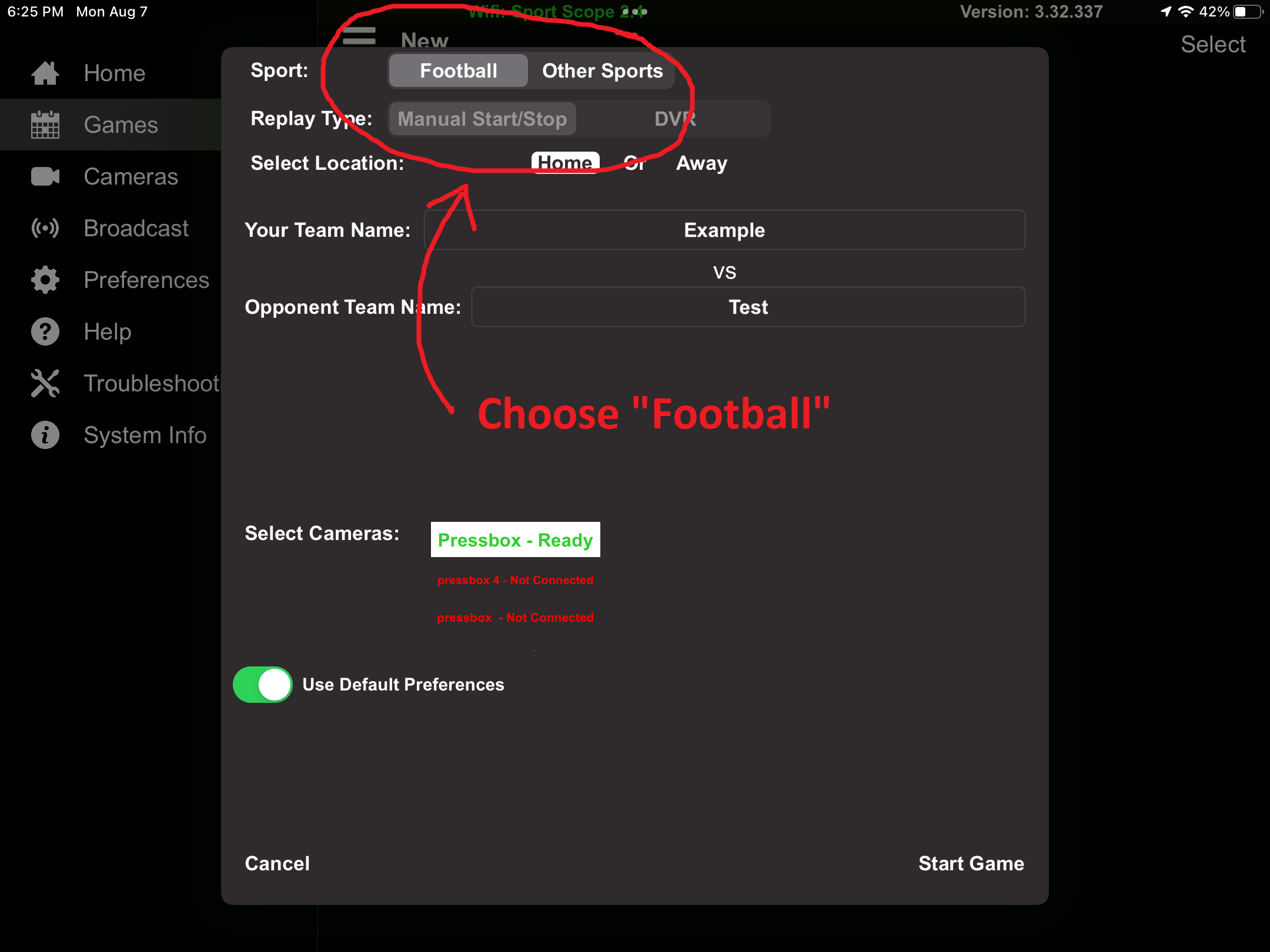 New Game - Football with arrow.png