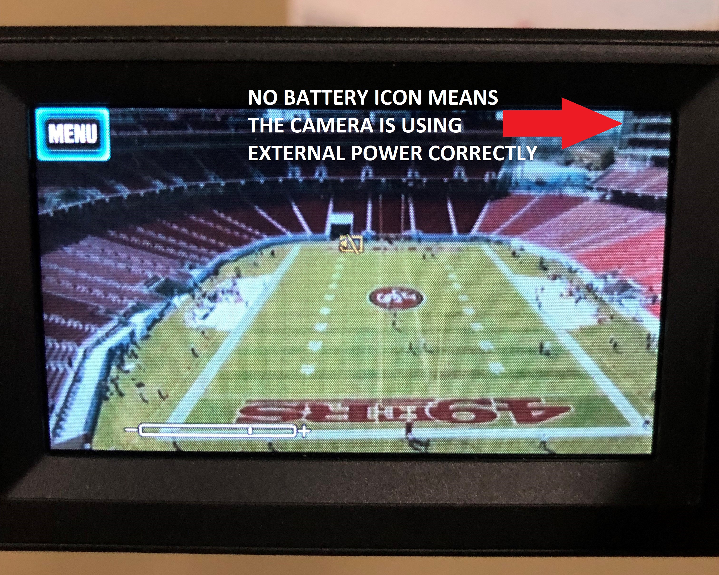viewfinder no battery symbol using power correctly.jpg