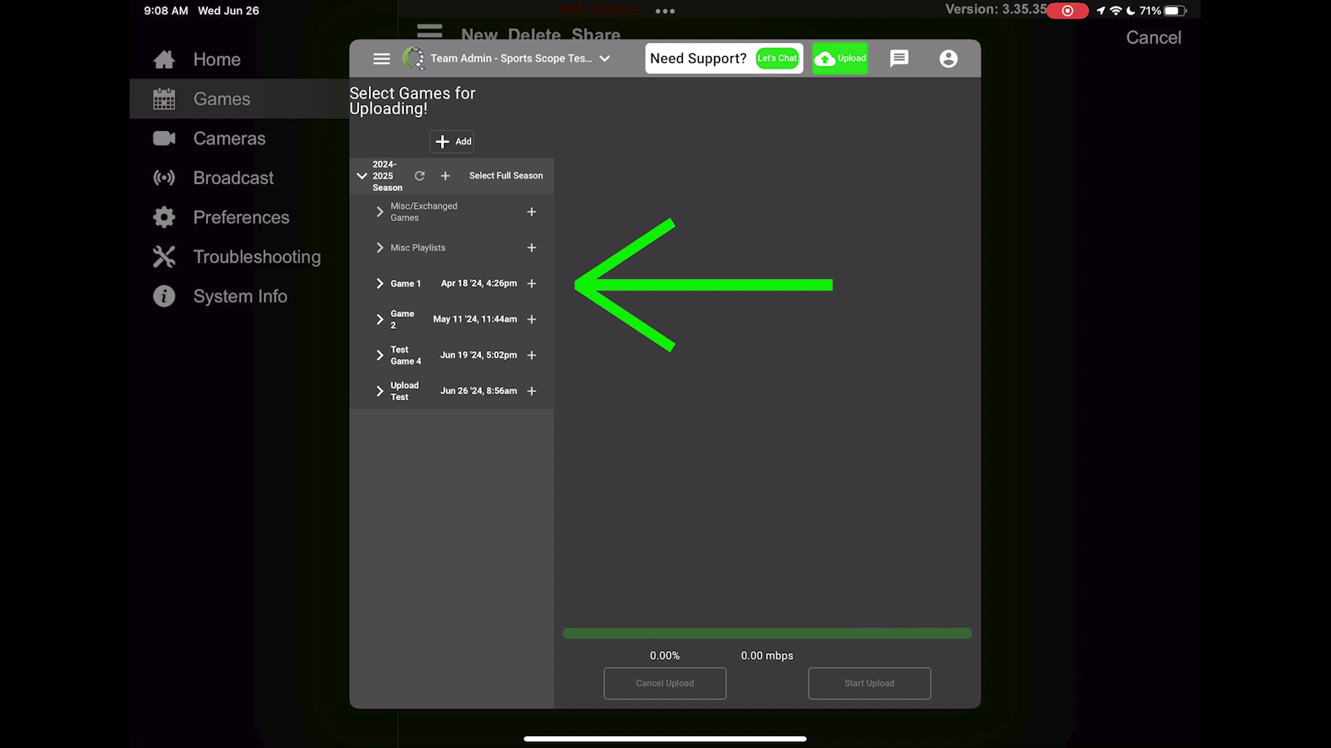 Select a game in qwikcut menu games page.png