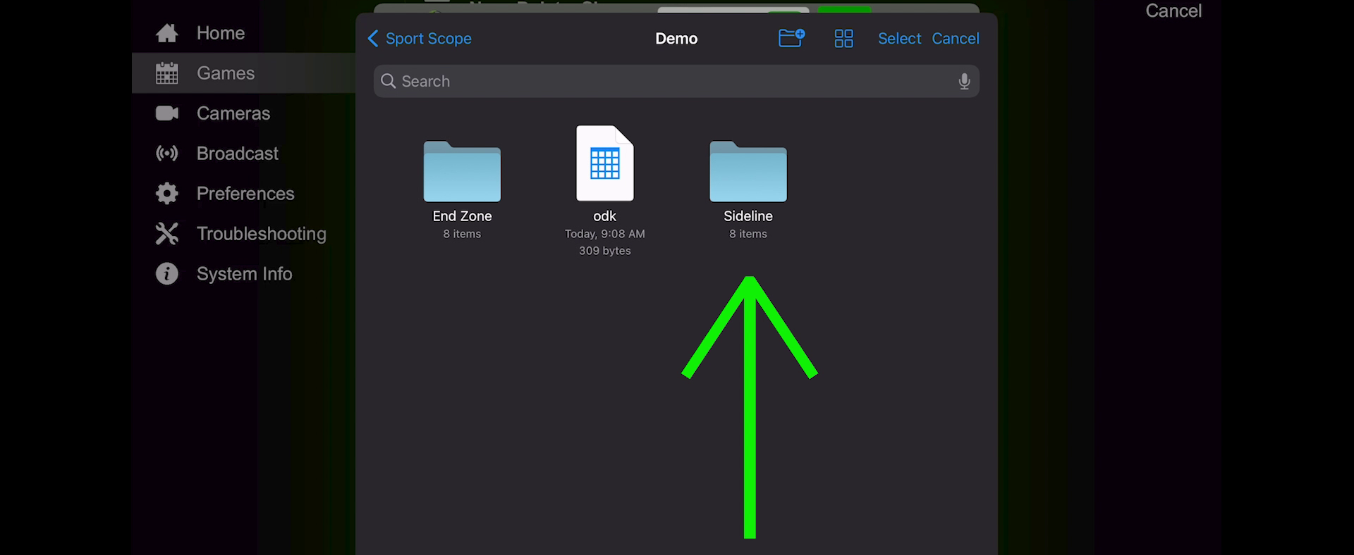 Upload a second angle select second angle folder qwikcut menu games page.png