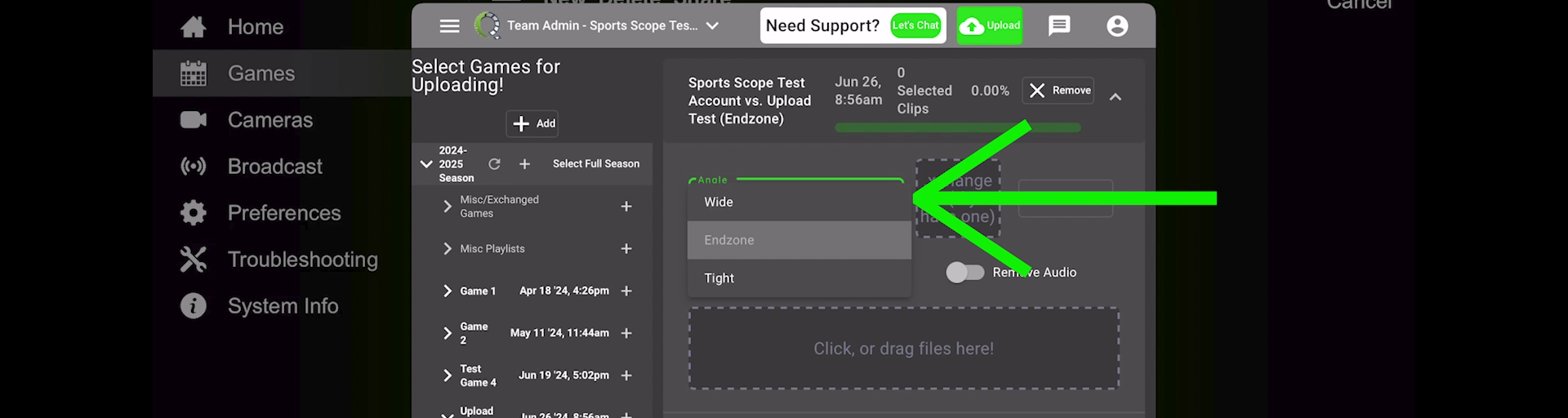 Select an angle in qwikcut menu games page.png