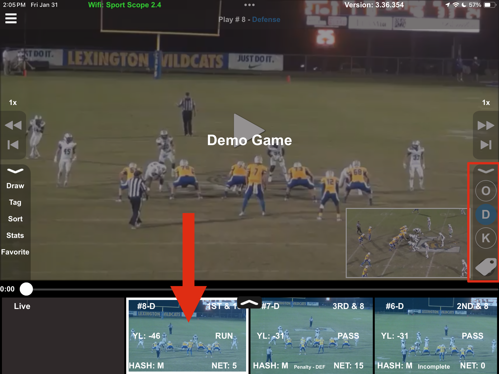 Demo Game Clip Selected with arrow ODK and tag highlighted.PNG